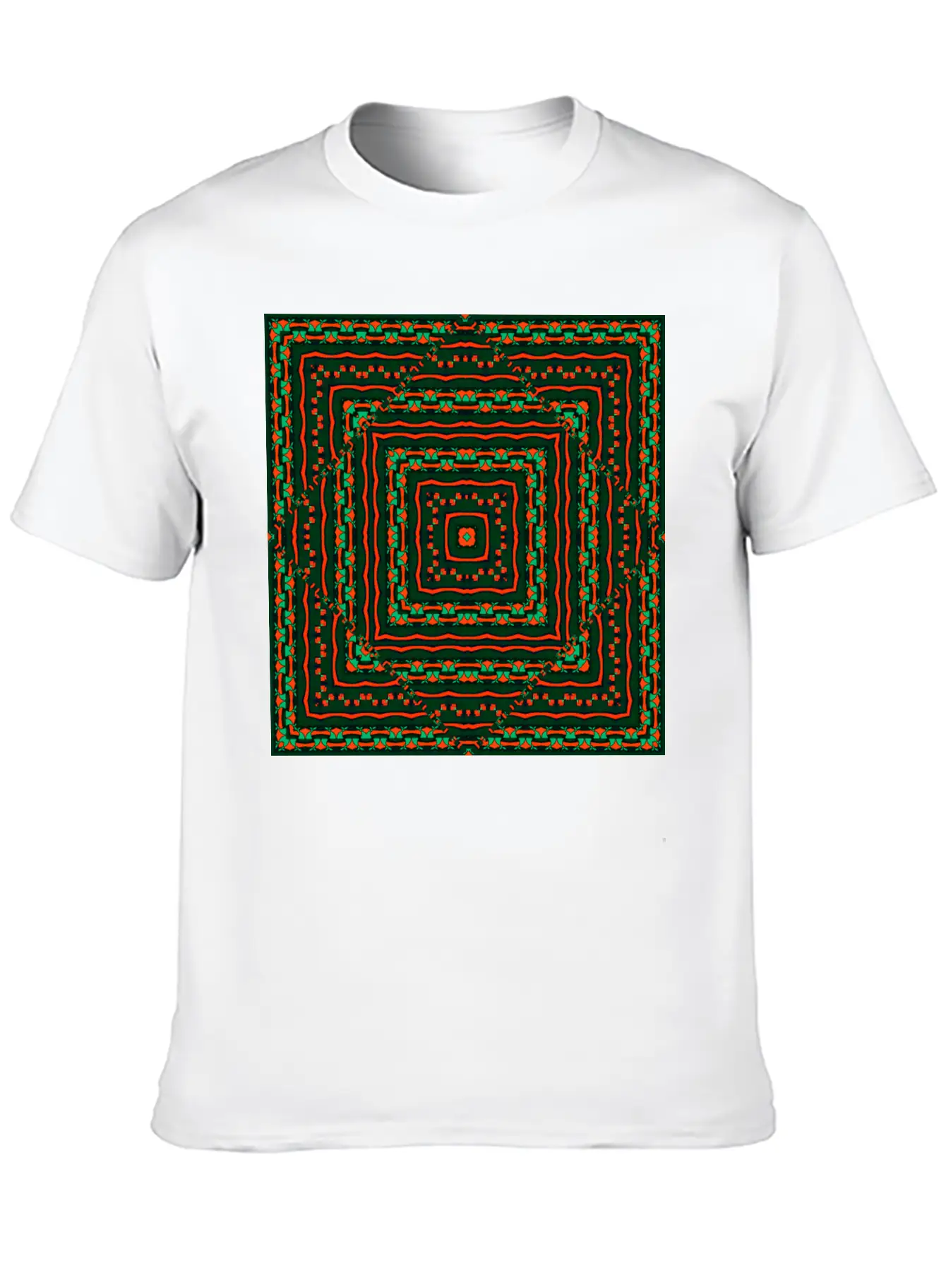 Ethnic Geometric Pattern Classic Cotton Tee – Unisex Comfort For Any Season
