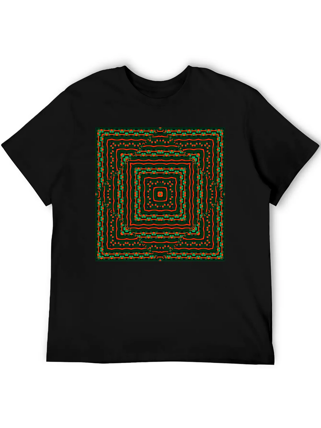 Ethnic Geometric Pattern Classic Cotton Tee – Unisex Comfort For Any Season