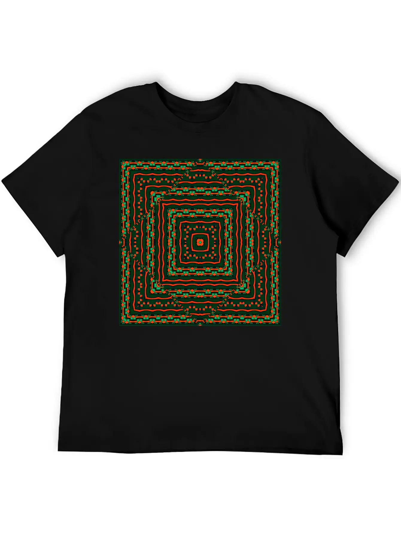 Ethnic Geometric Pattern Classic Cotton Tee – Unisex Comfort For Any Season