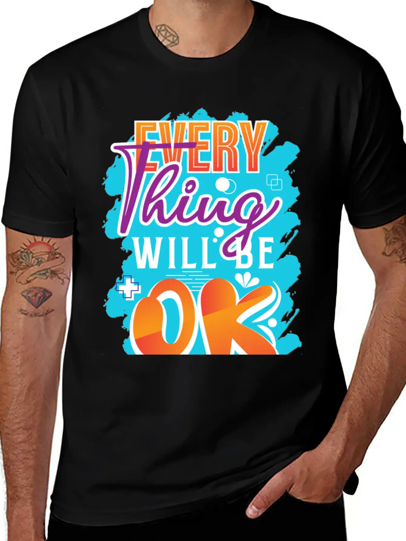 Every Thing Will Be Ok Motivational Quotes Basic Graphic T-Shirt – Daily Comfort In Soft Cotton