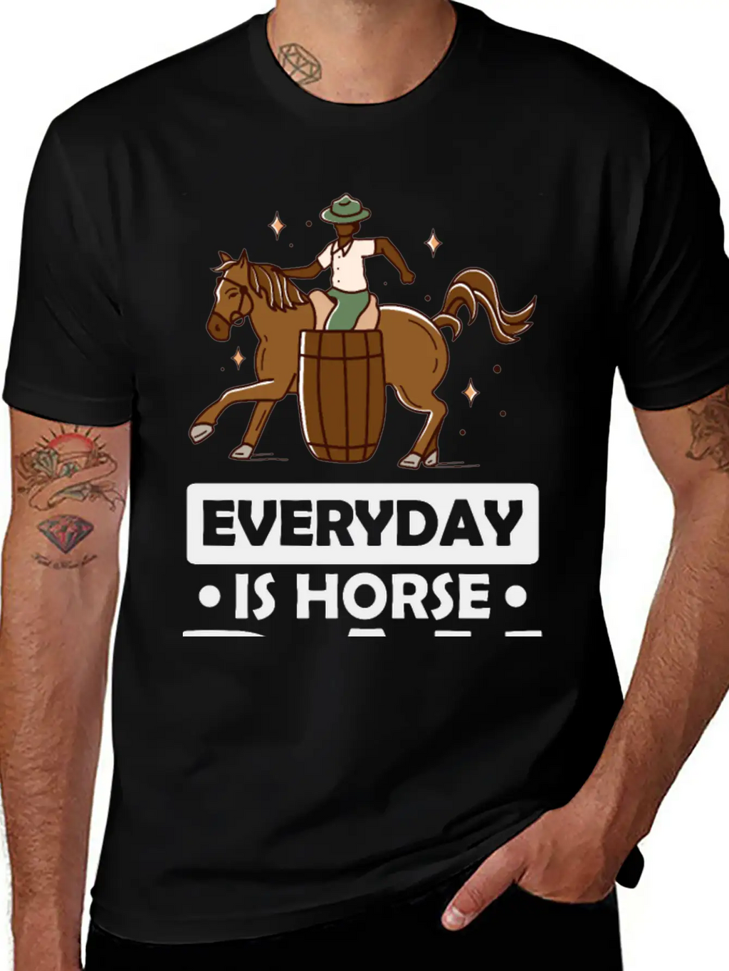 Everyday Is Horse Day Basic Graphic T-Shirt – Daily Comfort In Soft Cotton