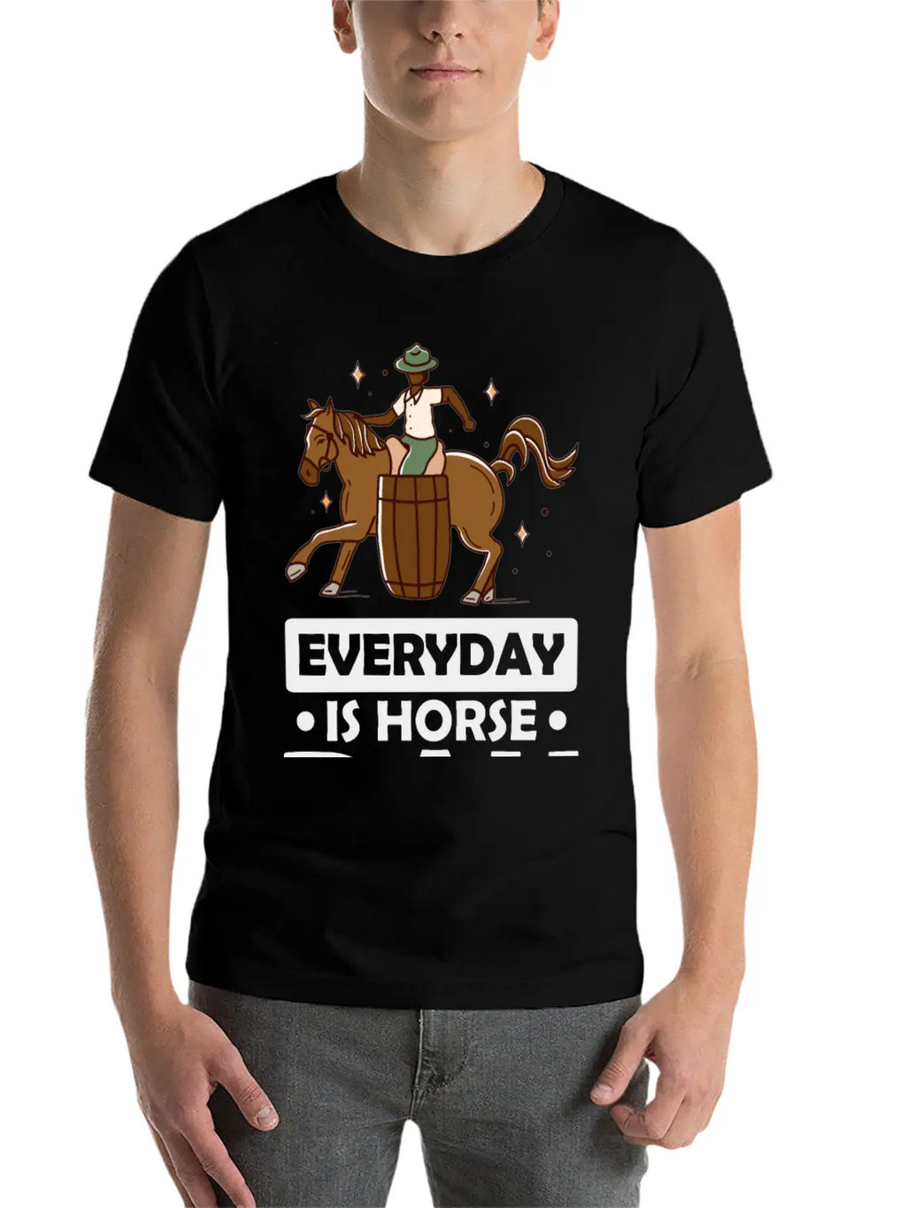 Everyday Is Horse Day Basic Graphic T-Shirt – Daily Comfort In Soft Cotton