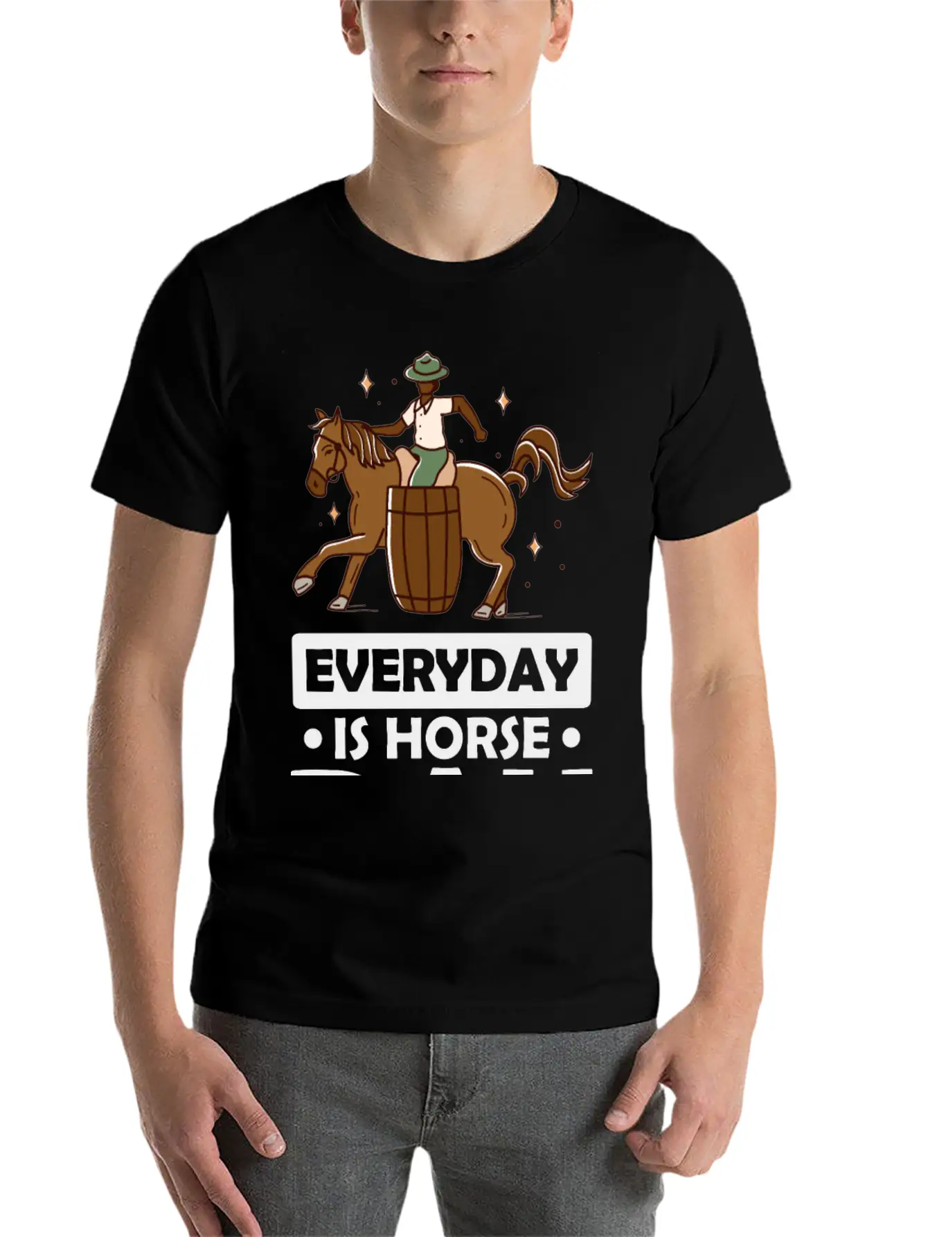 Everyday Is Horse Day Basic Graphic T-Shirt – Daily Comfort In Soft Cotton