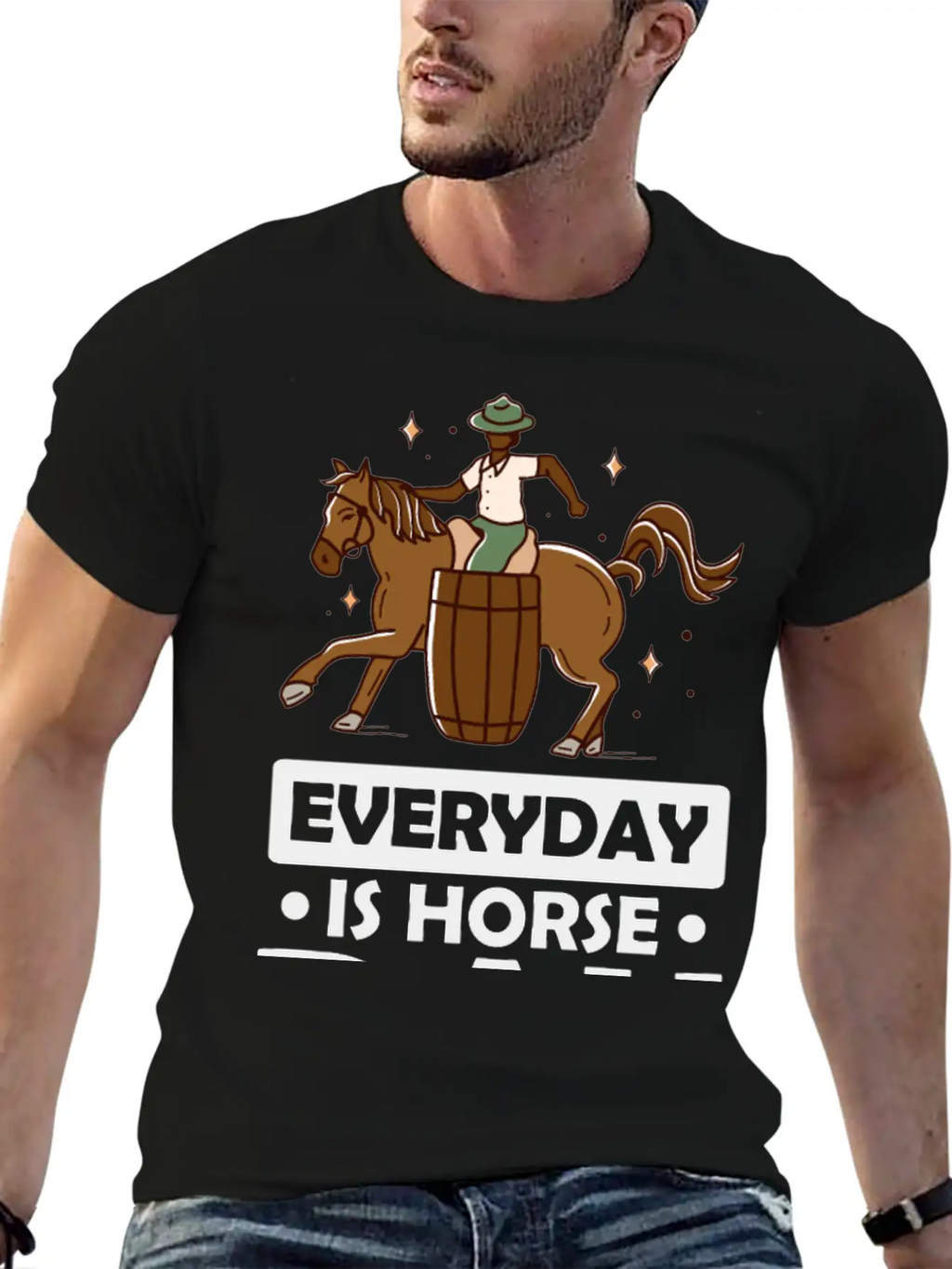 Everyday Is Horse Day Basic Graphic T-Shirt – Daily Comfort In Soft Cotton