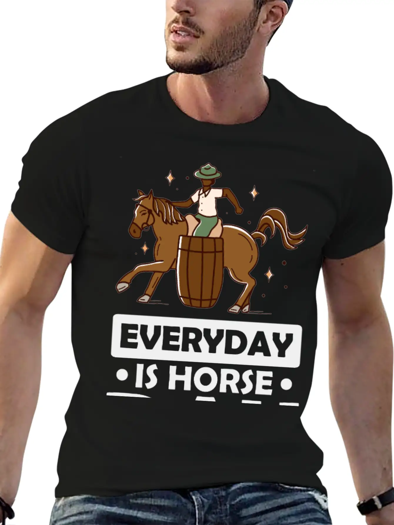 Everyday Is Horse Day Basic Graphic T-Shirt – Daily Comfort In Soft Cotton