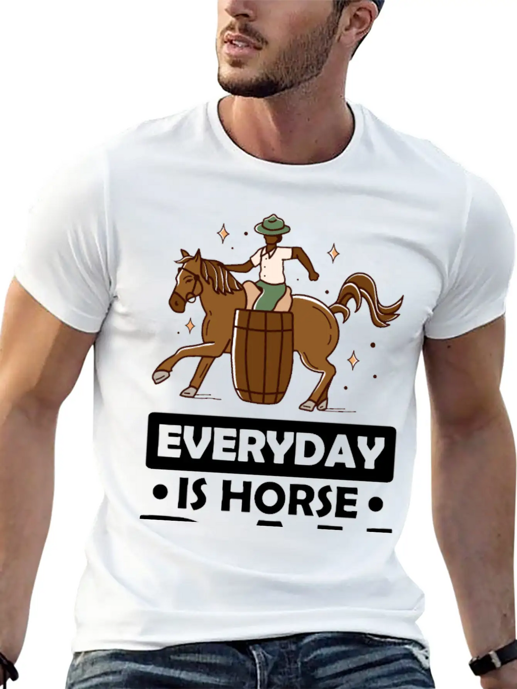 Everyday Is Horse Day Basic Graphic T-Shirt – Daily Comfort In Soft Cotton