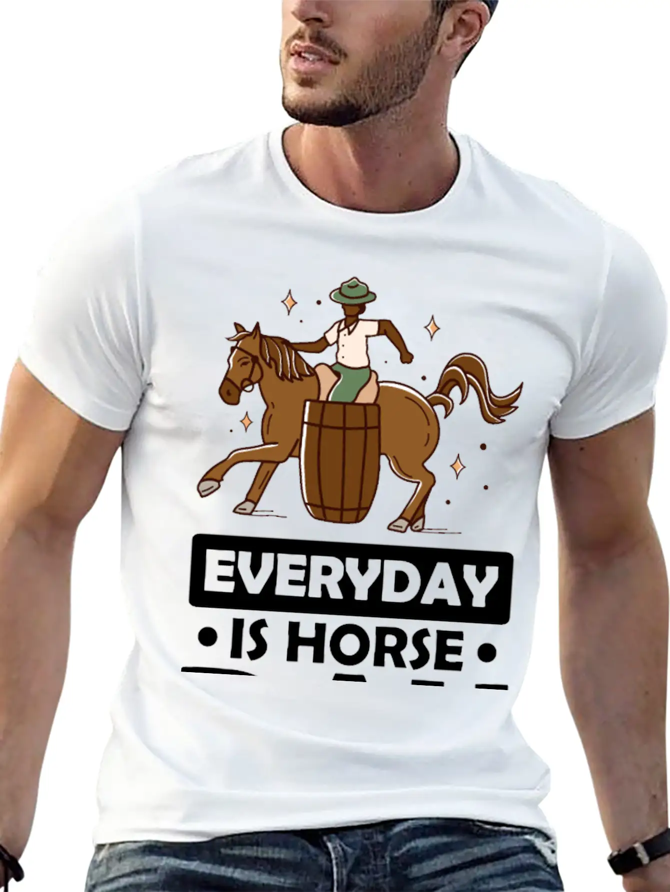 Everyday Is Horse Day Basic Graphic T-Shirt – Daily Comfort In Soft Cotton