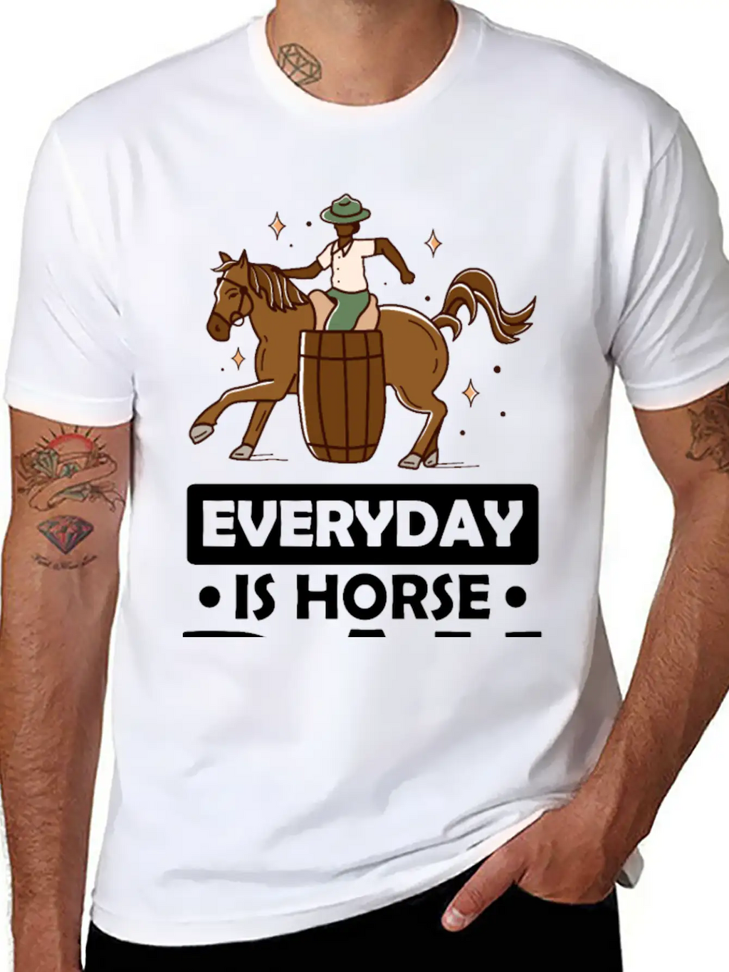 Everyday Is Horse Day Basic Graphic T-Shirt – Daily Comfort In Soft Cotton