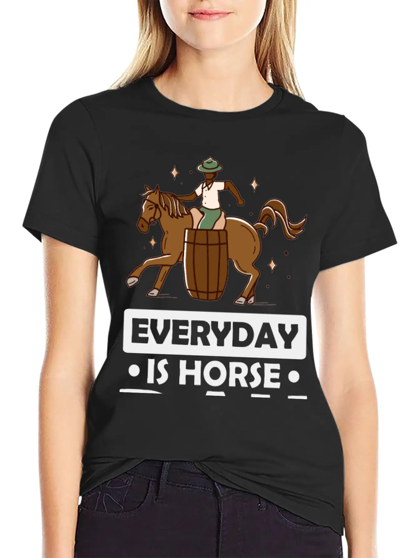 Everyday Is Horse Day Basic Graphic T-Shirt – Daily Comfort In Soft Cotton