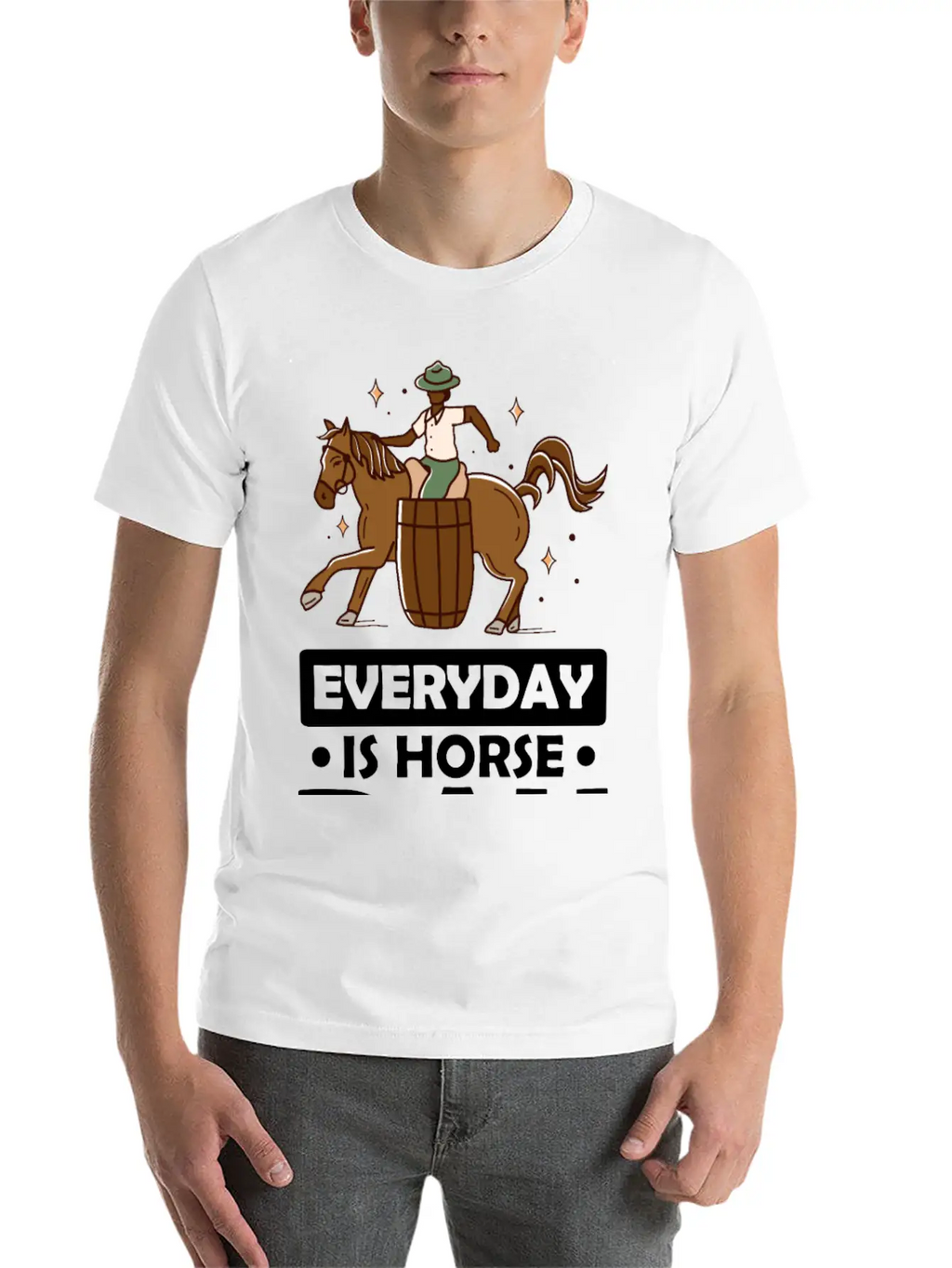 Everyday Is Horse Day Basic Graphic T-Shirt – Daily Comfort In Soft Cotton