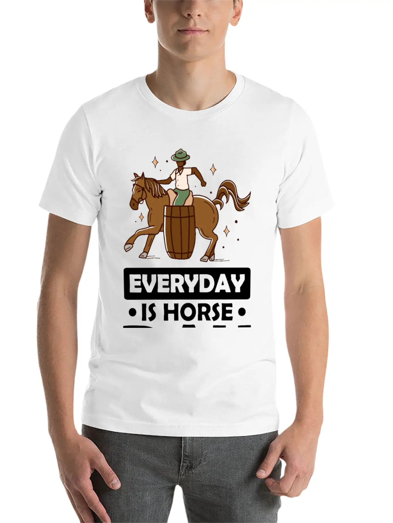 Everyday Is Horse Day Basic Graphic T-Shirt – Daily Comfort In Soft Cotton