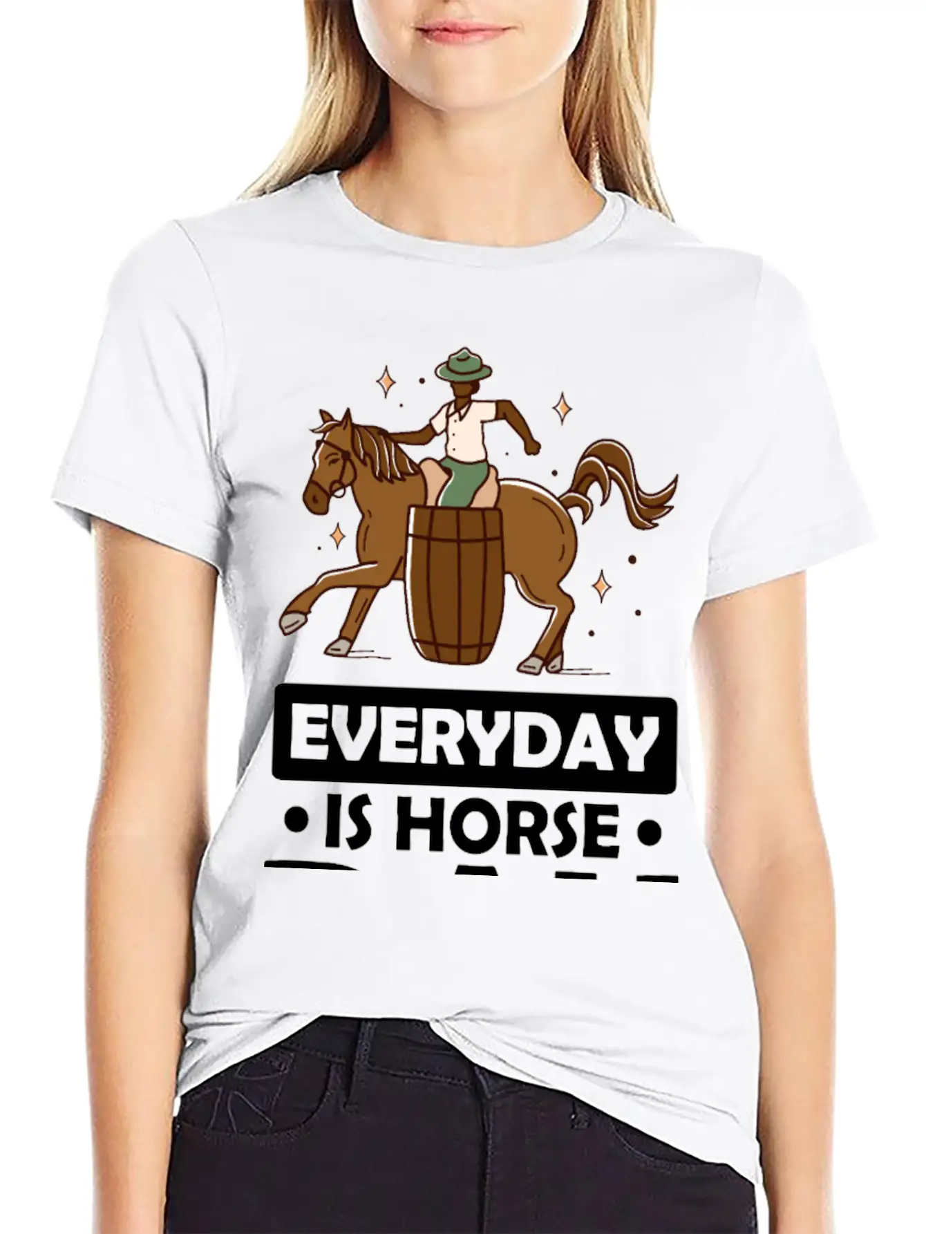 Everyday Is Horse Day Basic Graphic T-Shirt – Daily Comfort In Soft Cotton