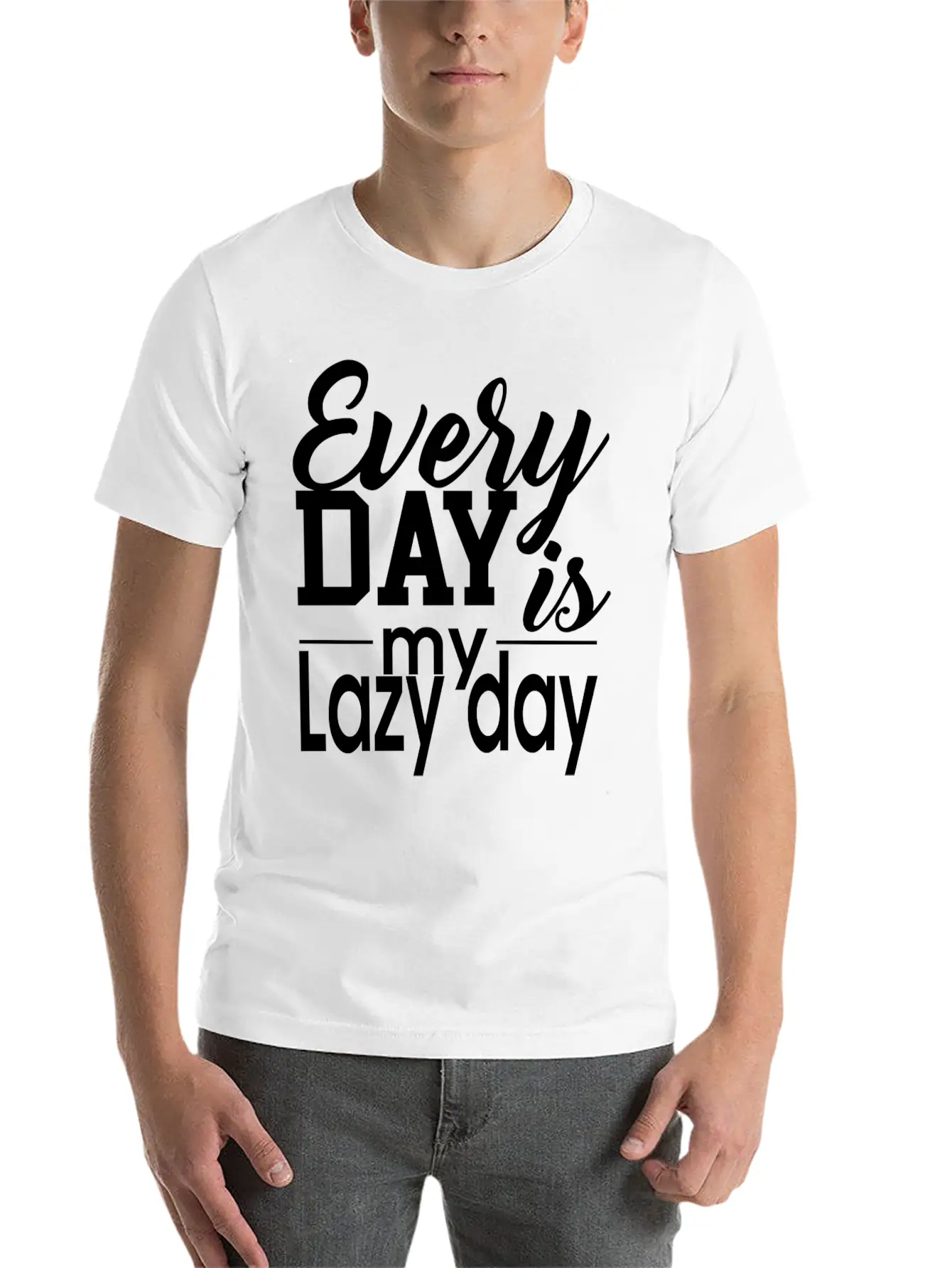 Everyday Lazy Day Unisex Casual T-Shirt – Clean Design For Daily Comfort