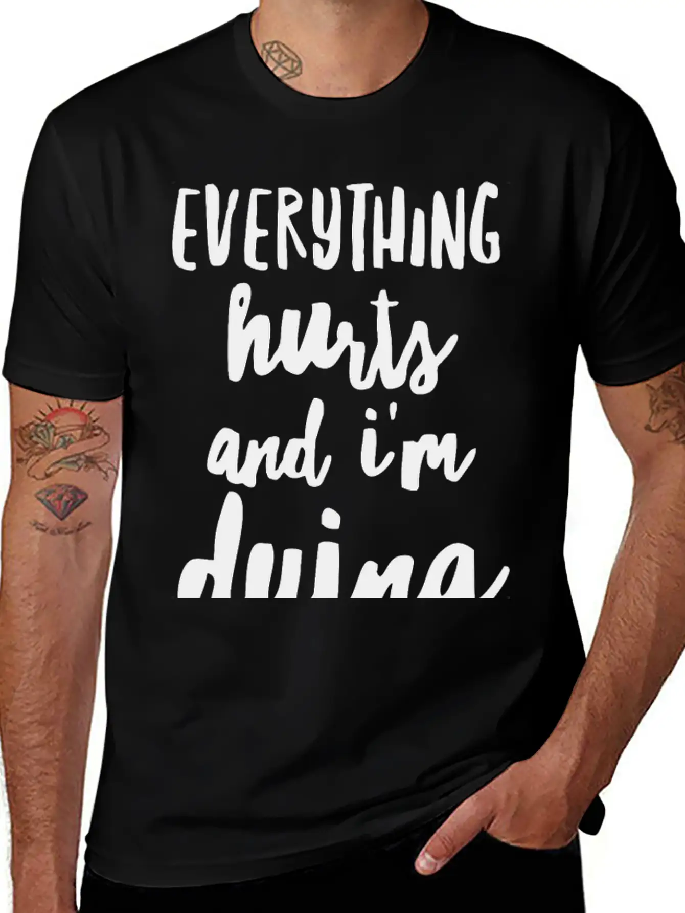 Everything Hurts And I M Dying Shirts Essential Cotton Tee For Daily Outfits – Unisex Style