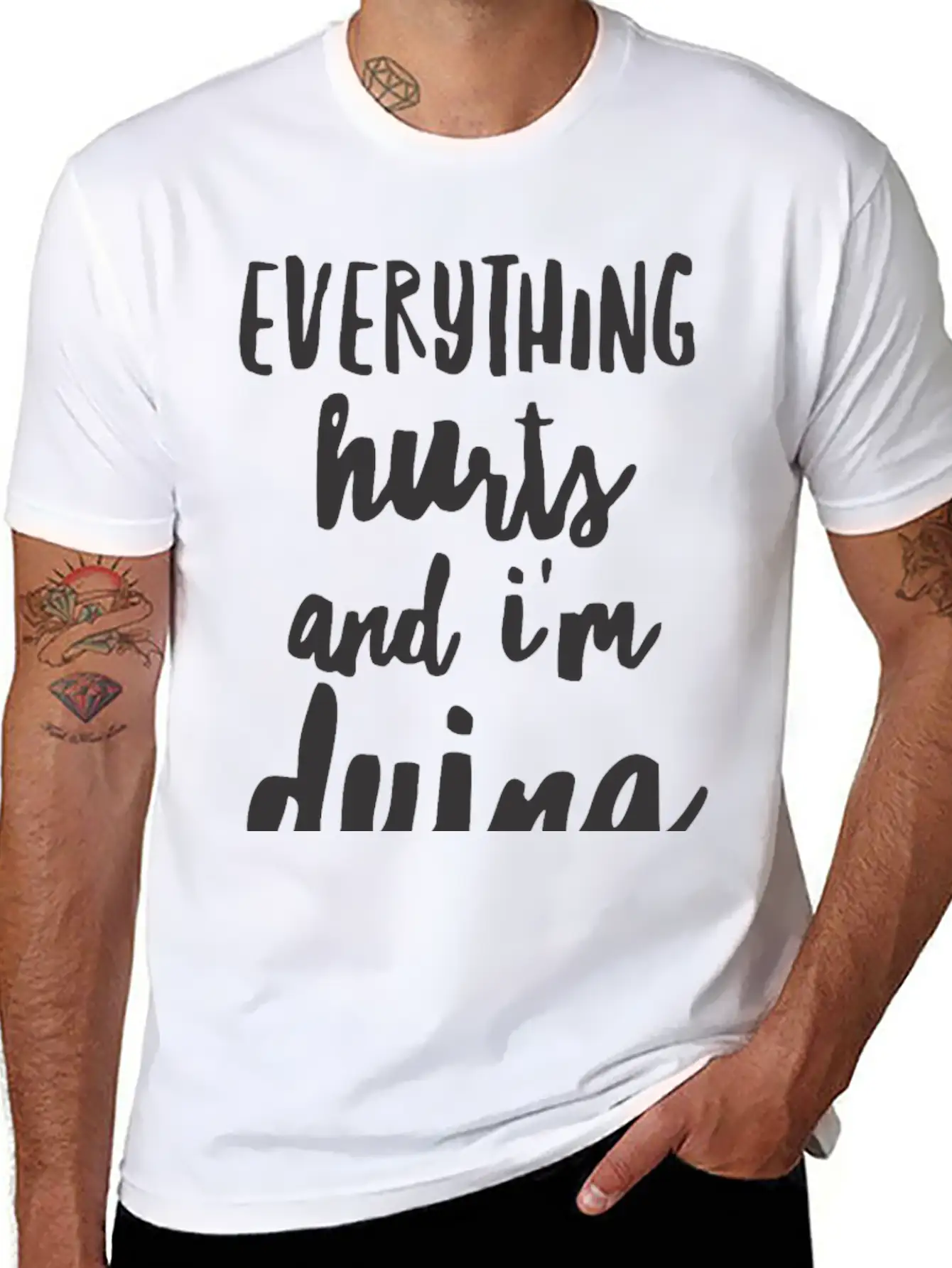 Everything Hurts And I M Dying Shirts Essential Cotton Tee For Daily Outfits – Unisex Style