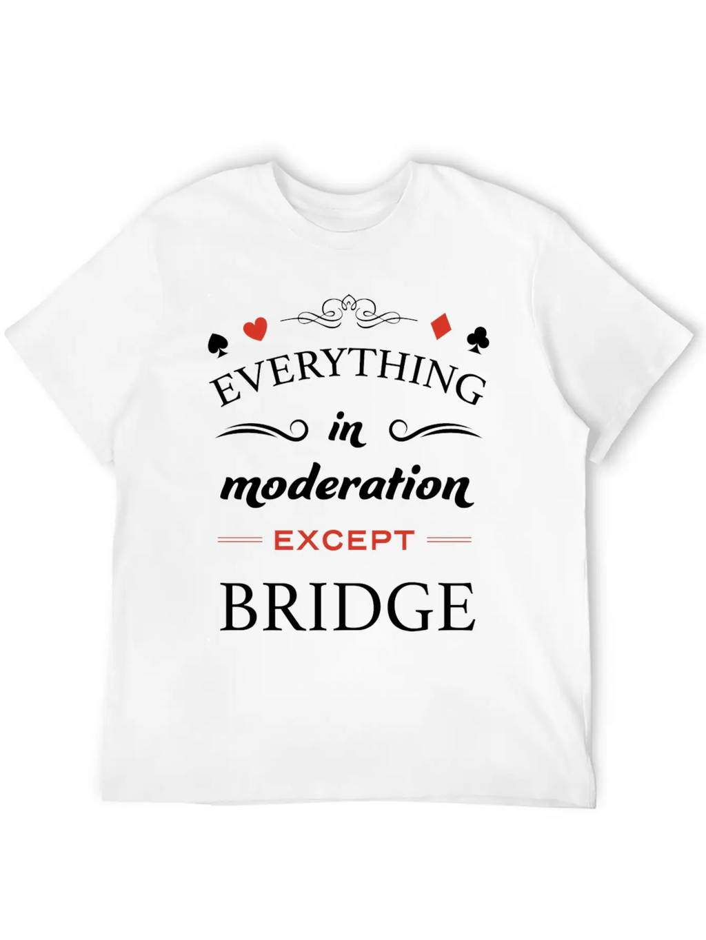 Everything In Moderation Except Bridge For Breathable Graphic T-Shirt – Perfect For Casual Days