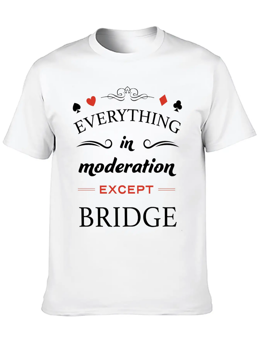 Everything In Moderation Except Bridge For Breathable Graphic T-Shirt – Perfect For Casual Days