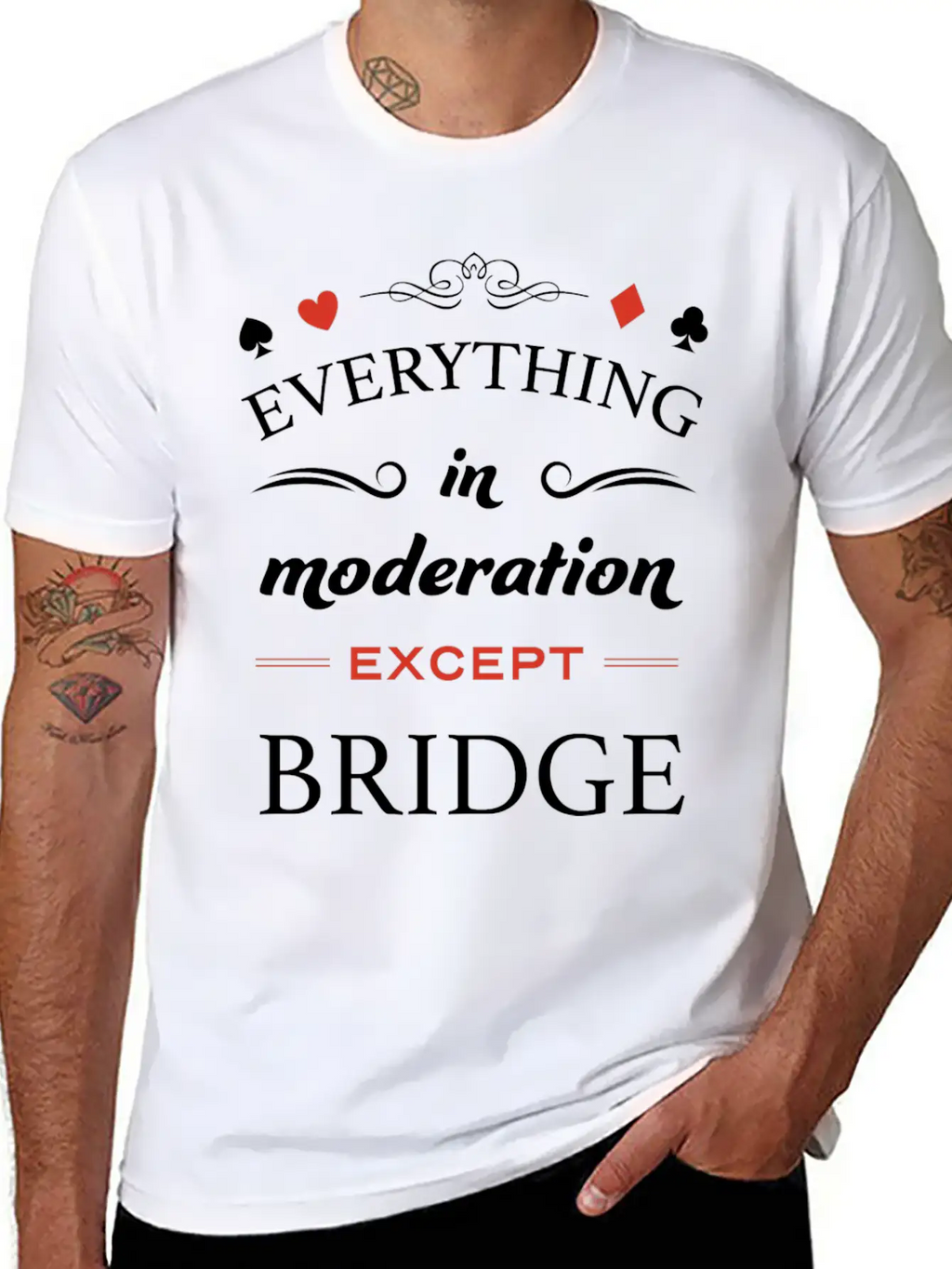 Everything In Moderation Except Bridge For Breathable Graphic T-Shirt – Perfect For Casual Days