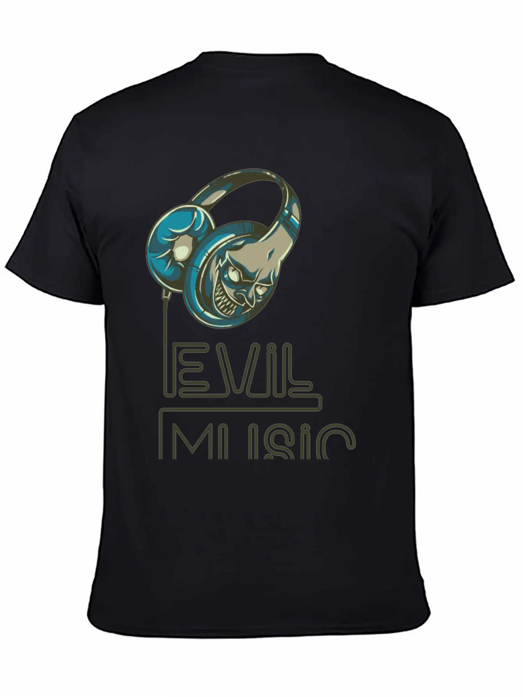 Evil Music Breathable Graphic T-Shirt – Perfect For Casual Days