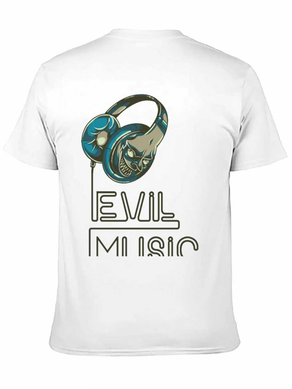 Evil Music Breathable Graphic T-Shirt – Perfect For Casual Days