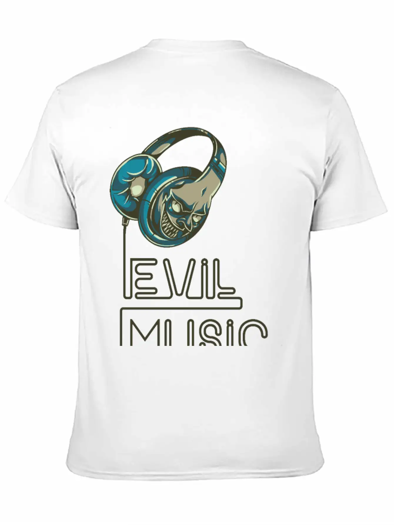 Evil Music Breathable Graphic T-Shirt – Perfect For Casual Days