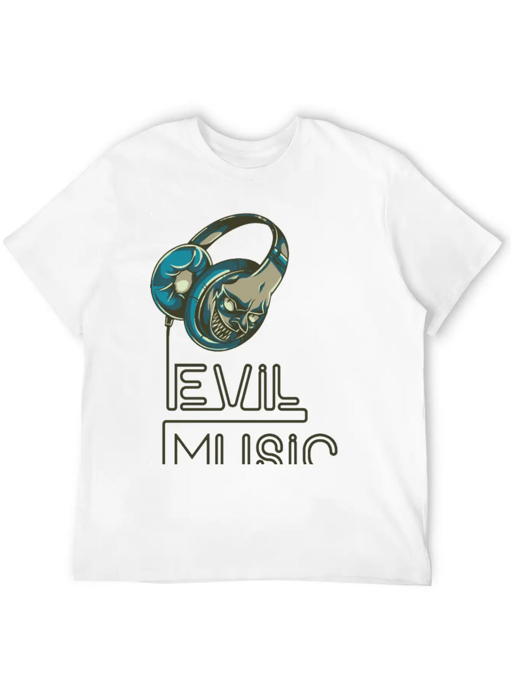 Evil Music Breathable Graphic T-Shirt – Perfect For Casual Days