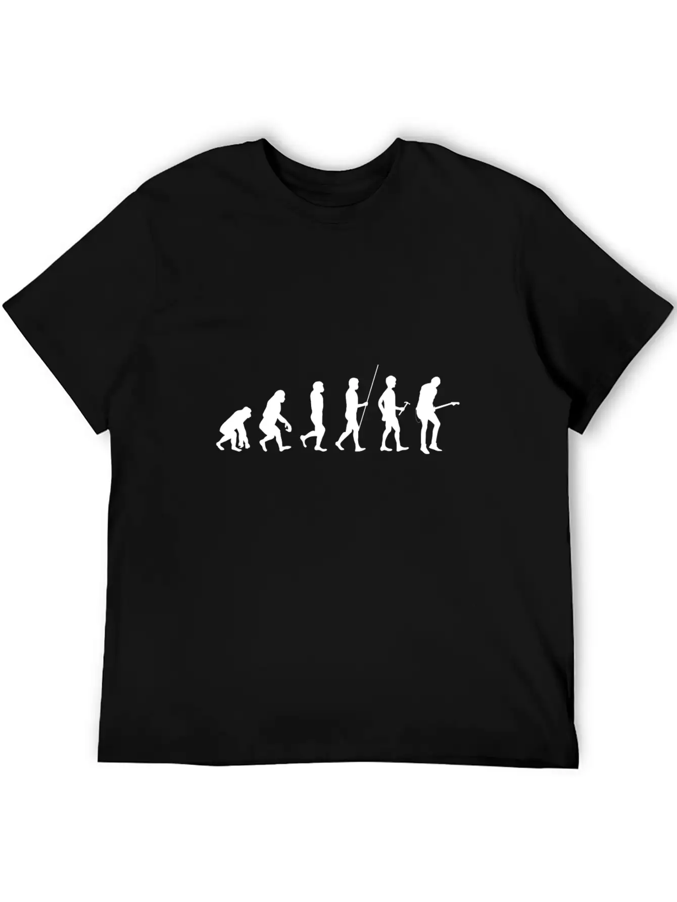 Evolution Guitar Music Gift Stylish Everyday T-Shirt – Unisex Basic Cotton Tee
