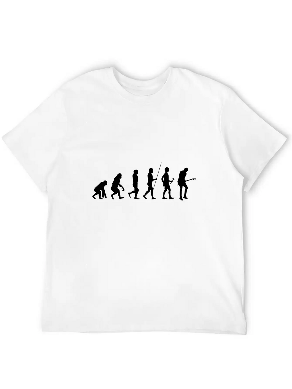 Evolution Guitar Music Gift Stylish Everyday T-Shirt – Unisex Basic Cotton Tee