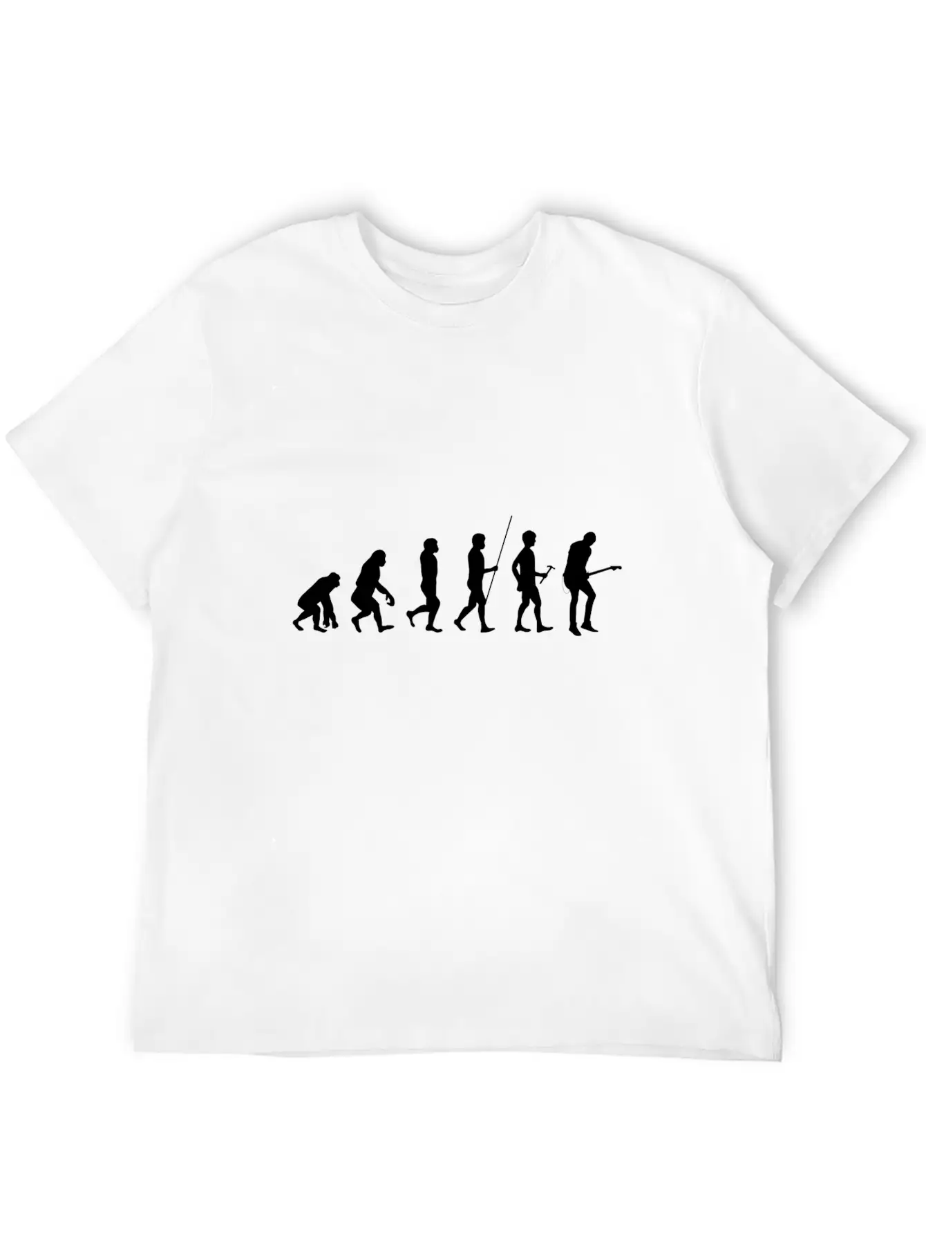 Evolution Guitar Music Gift Stylish Everyday T-Shirt – Unisex Basic Cotton Tee