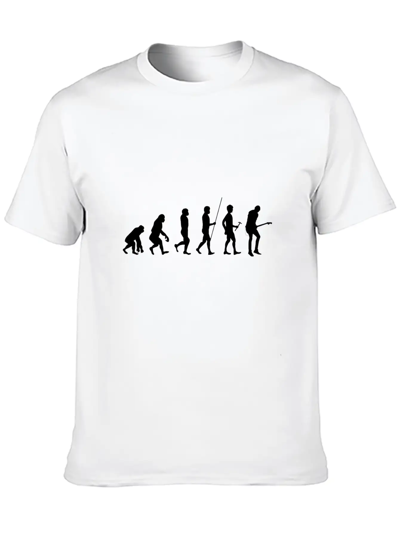 Evolution Guitar Music Gift Stylish Everyday T-Shirt – Unisex Basic Cotton Tee