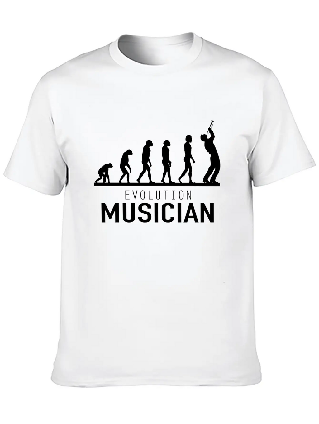 Evolution Musician Musician Trumpet Basic Graphic T-Shirt – Daily Comfort In Soft Cotton