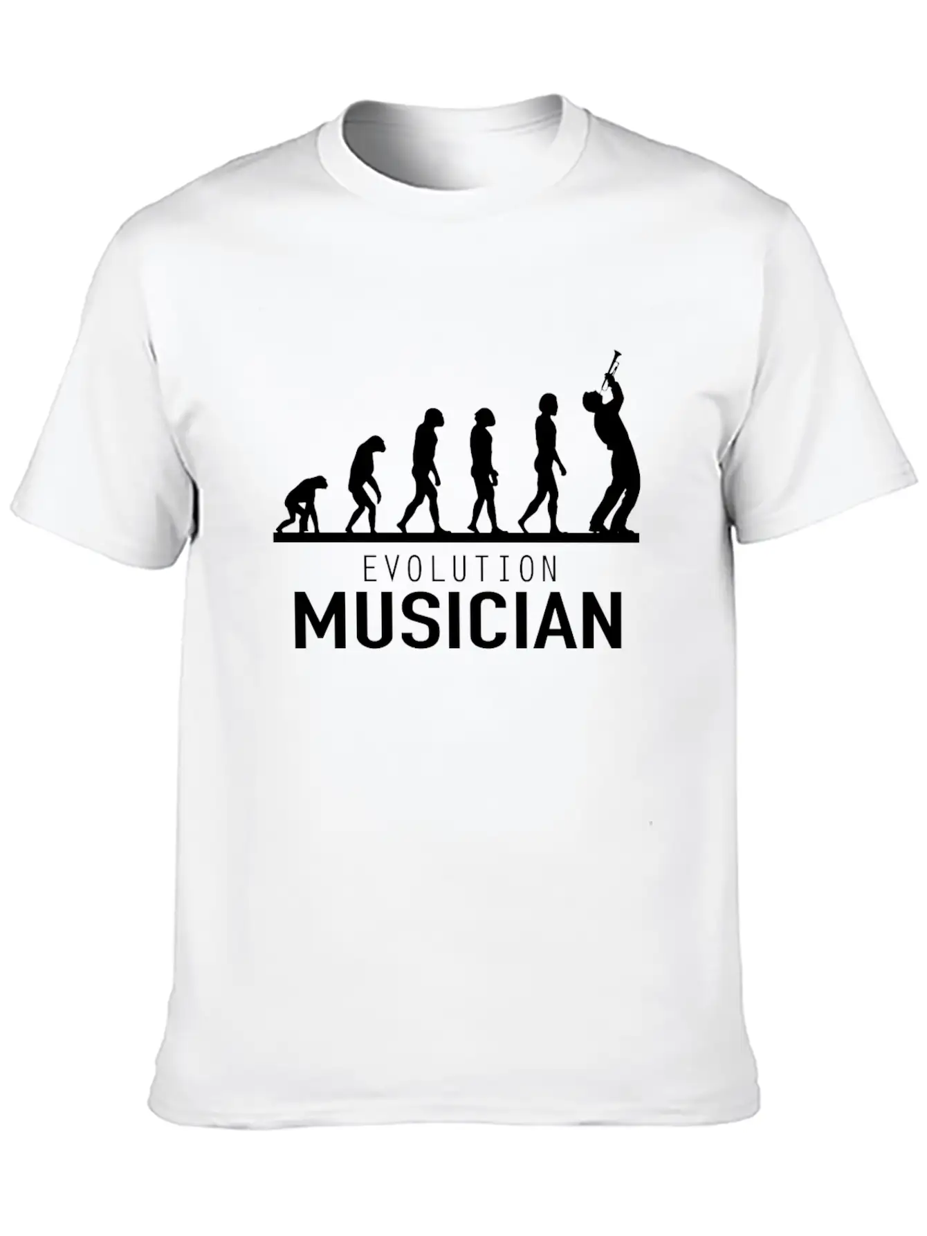 Evolution Musician Musician Trumpet Basic Graphic T-Shirt – Daily Comfort In Soft Cotton