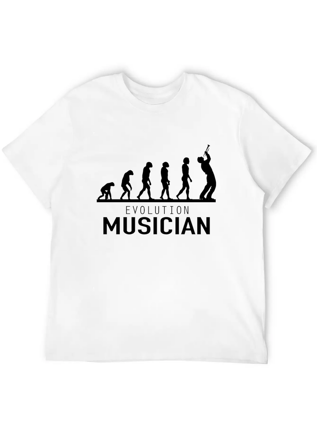Evolution Musician Musician Trumpet Basic Graphic T-Shirt – Daily Comfort In Soft Cotton