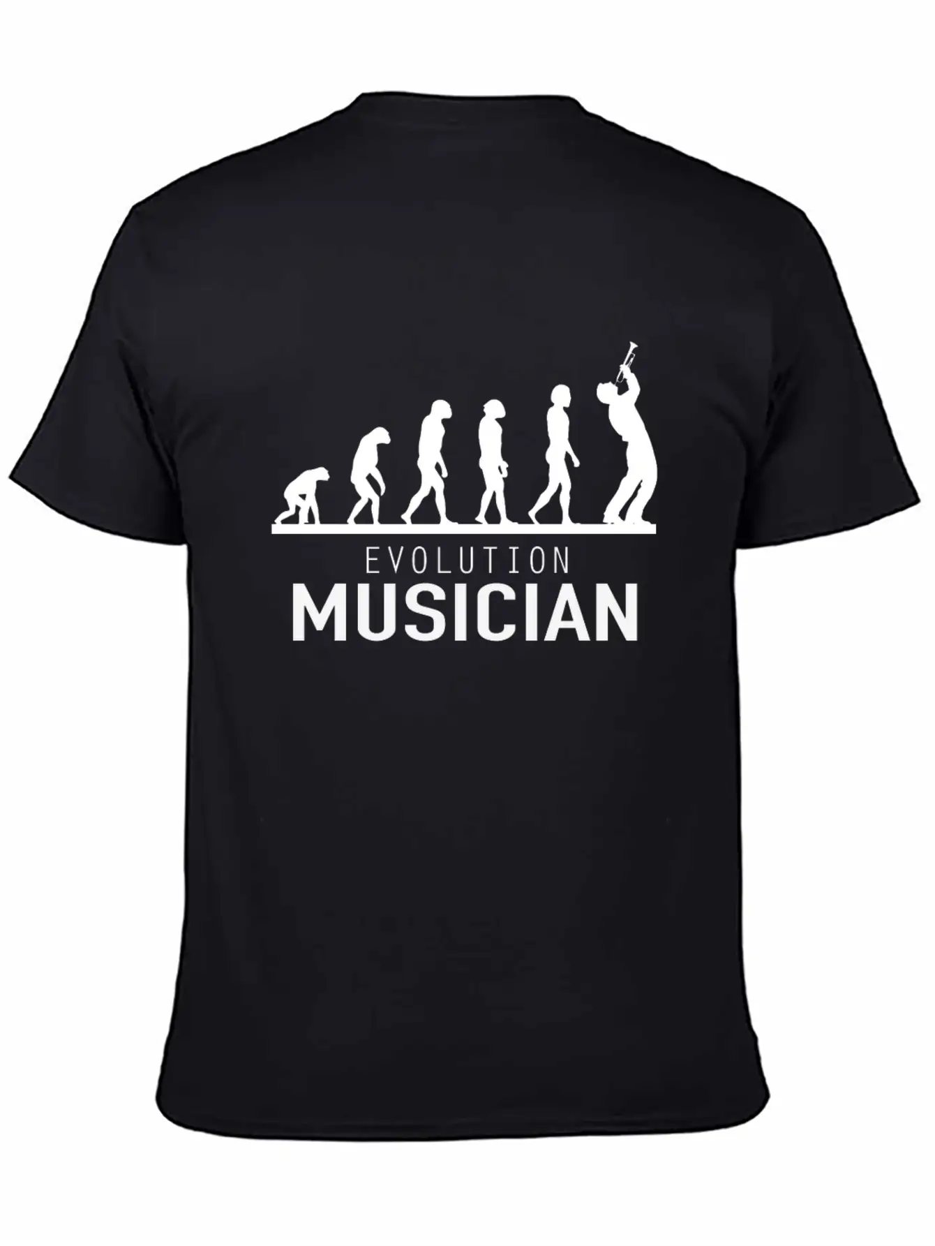 Evolution Musician Musician Trumpet Basic Graphic T-Shirt – Daily Comfort In Soft Cotton