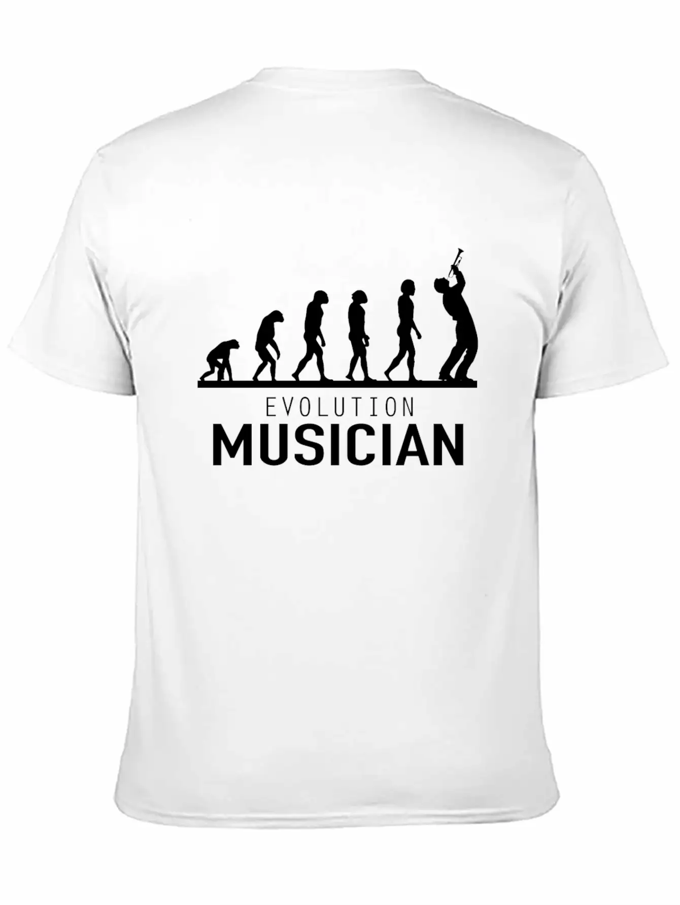 Evolution Musician Musician Trumpet Basic Graphic T-Shirt – Daily Comfort In Soft Cotton