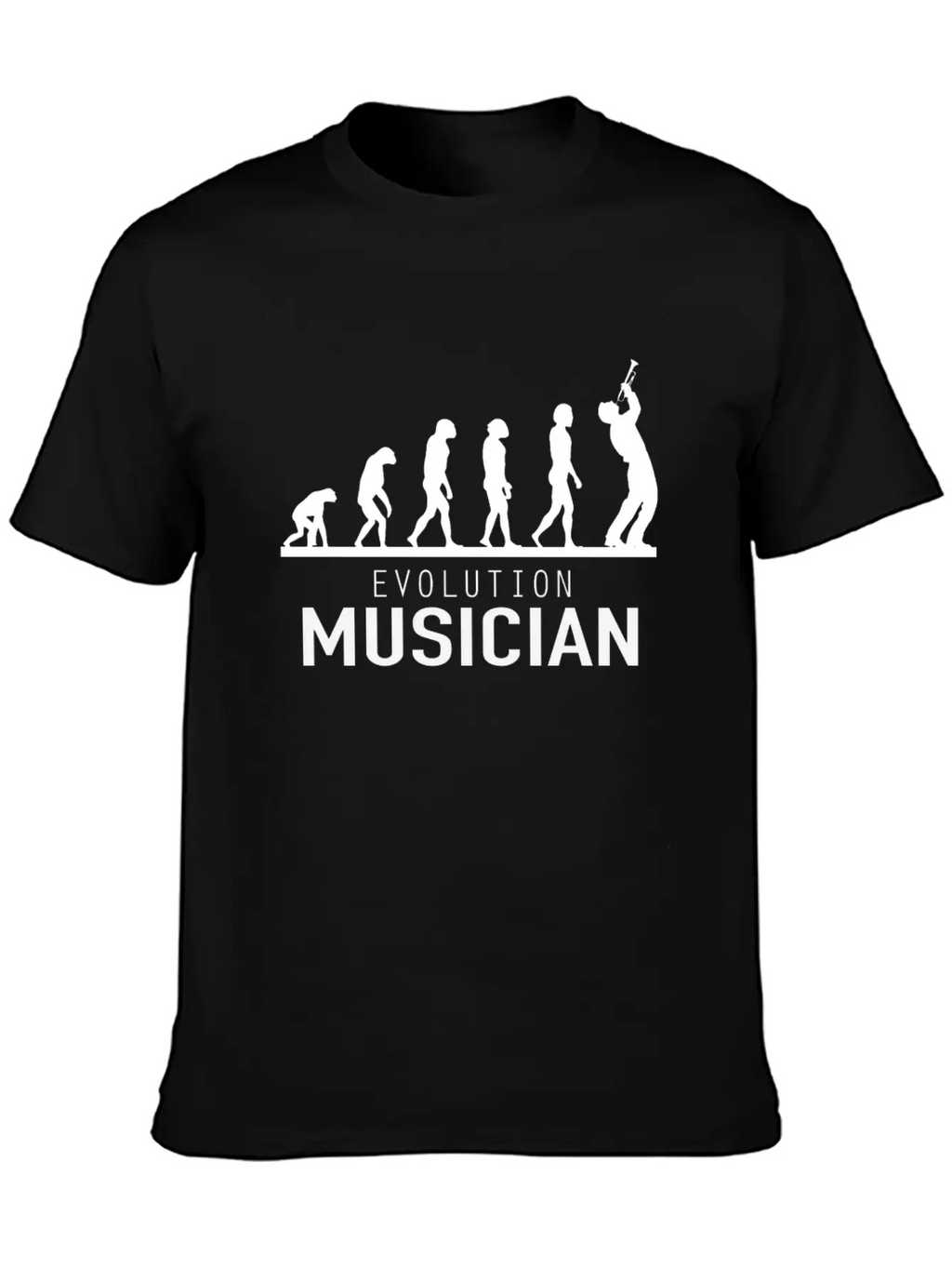 Evolution Musician Musician Trumpet Basic Graphic T-Shirt – Daily Comfort In Soft Cotton