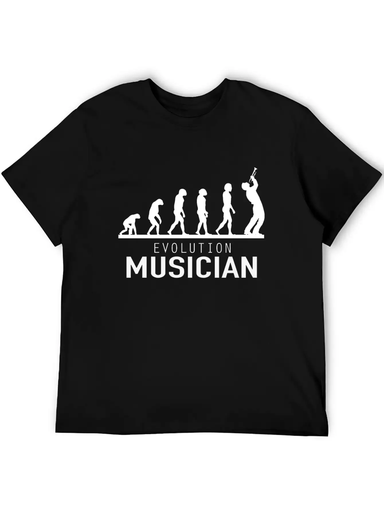Evolution Musician Musician Trumpet Basic Graphic T-Shirt – Daily Comfort In Soft Cotton