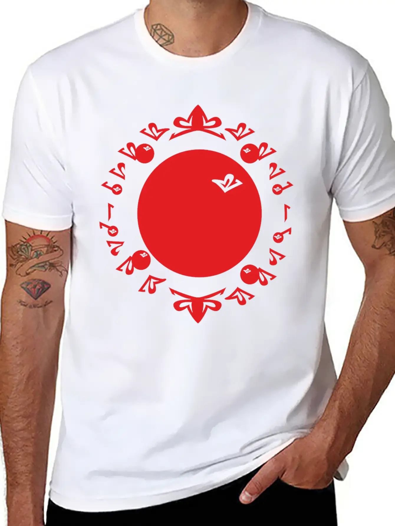 Evolution Numbers Red Timeless Short Sleeve Tee – Comfy And Minimalist Design
