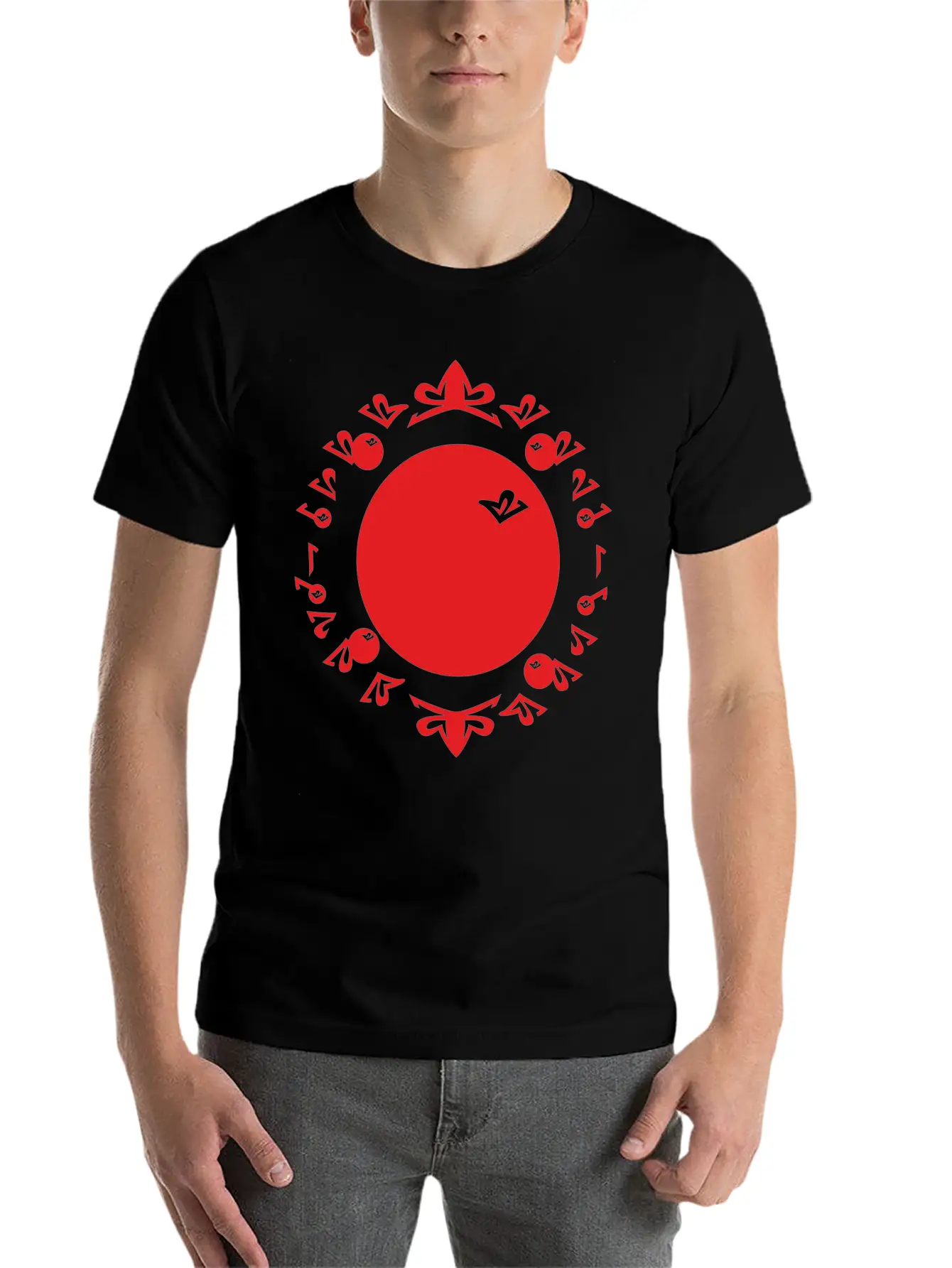 Evolution Numbers Red Timeless Short Sleeve Tee – Comfy And Minimalist Design