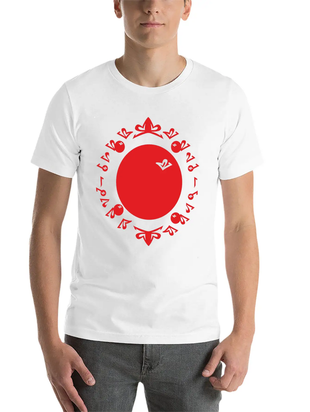 Evolution Numbers Red Timeless Short Sleeve Tee – Comfy And Minimalist Design