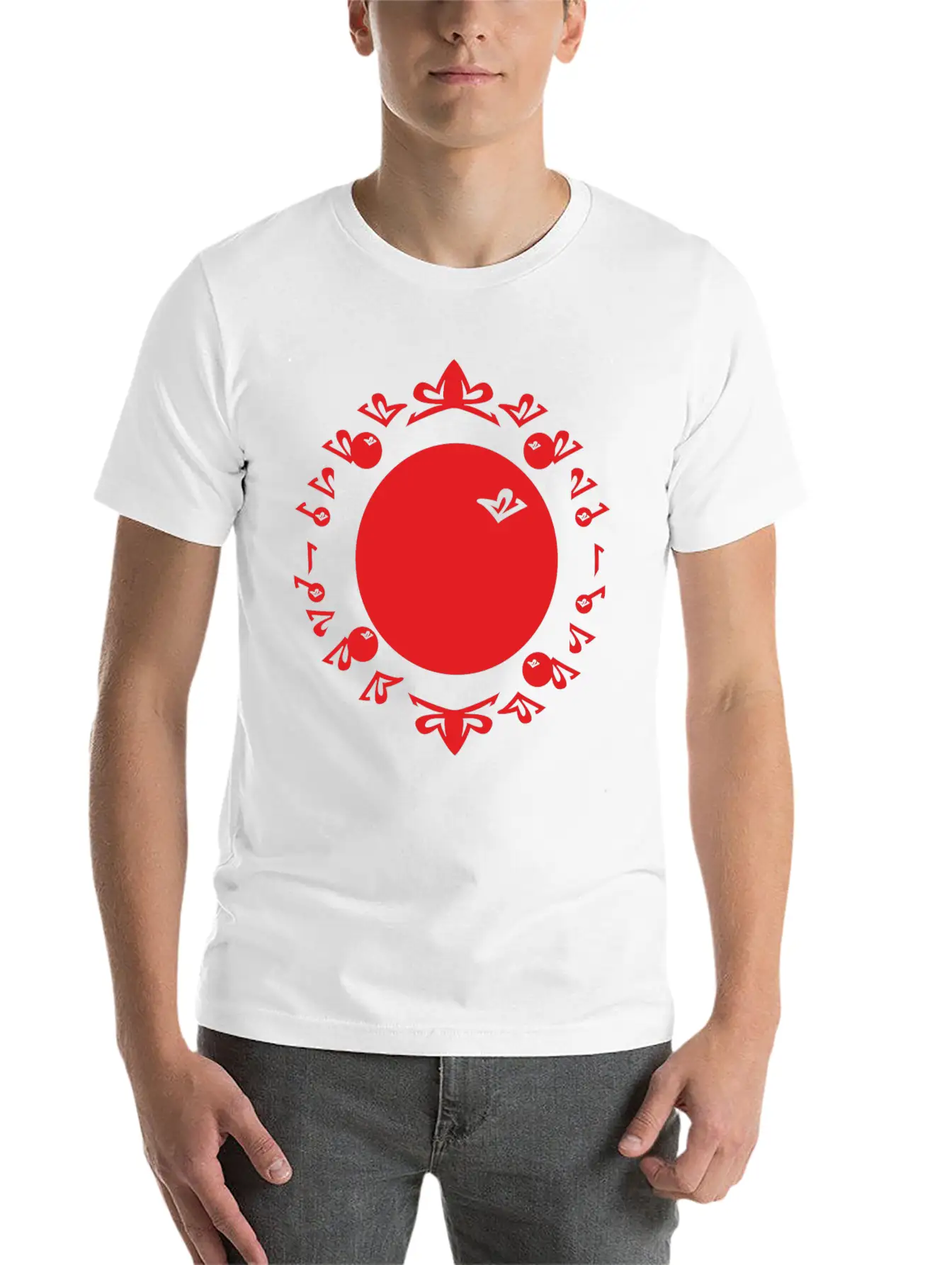 Evolution Numbers Red Timeless Short Sleeve Tee – Comfy And Minimalist Design