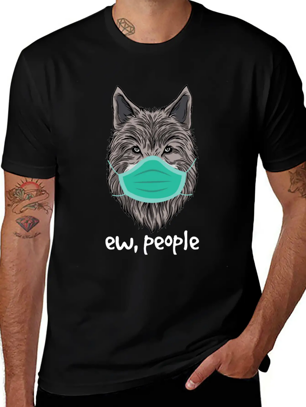 Ew People Wolf Lover Germaphobe Cute Introvert Timeless Short Sleeve Tee – Comfy And Minimalist Design