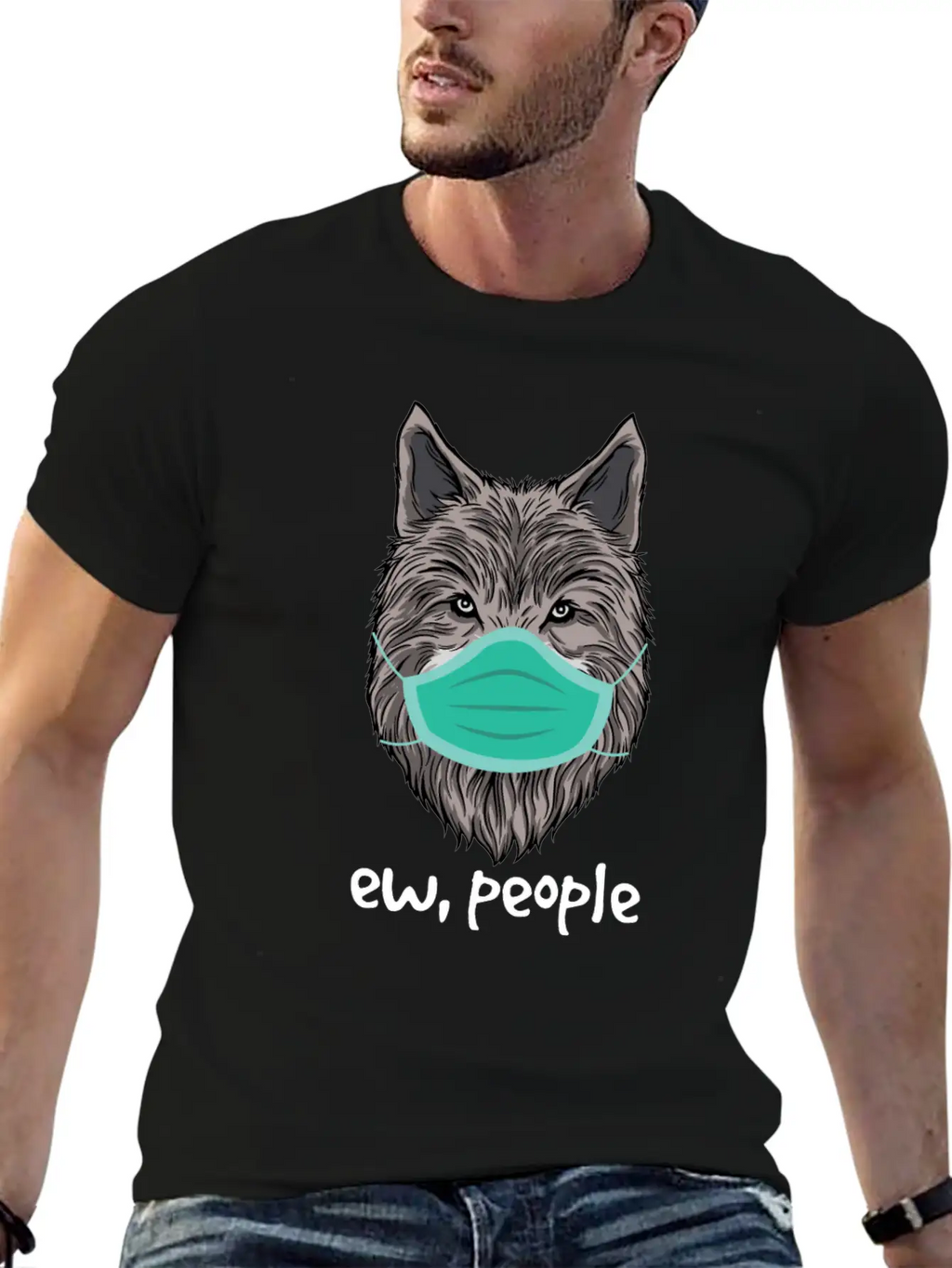 Ew People Wolf Lover Germaphobe Cute Introvert Timeless Short Sleeve Tee – Comfy And Minimalist Design