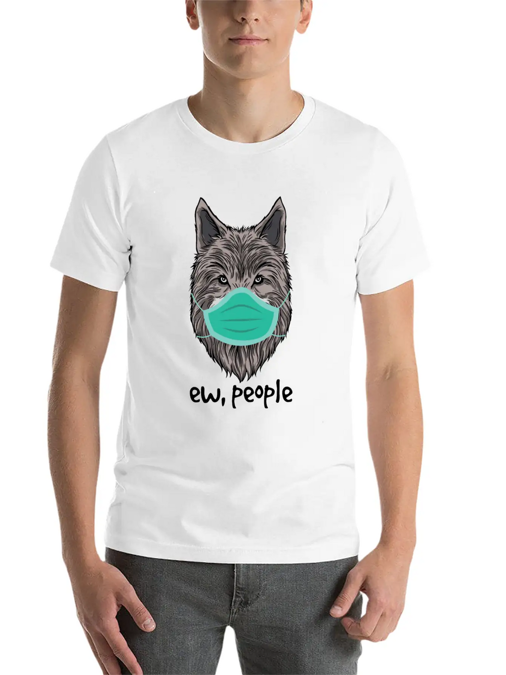 Ew People Wolf Lover Germaphobe Cute Introvert Timeless Short Sleeve Tee – Comfy And Minimalist Design