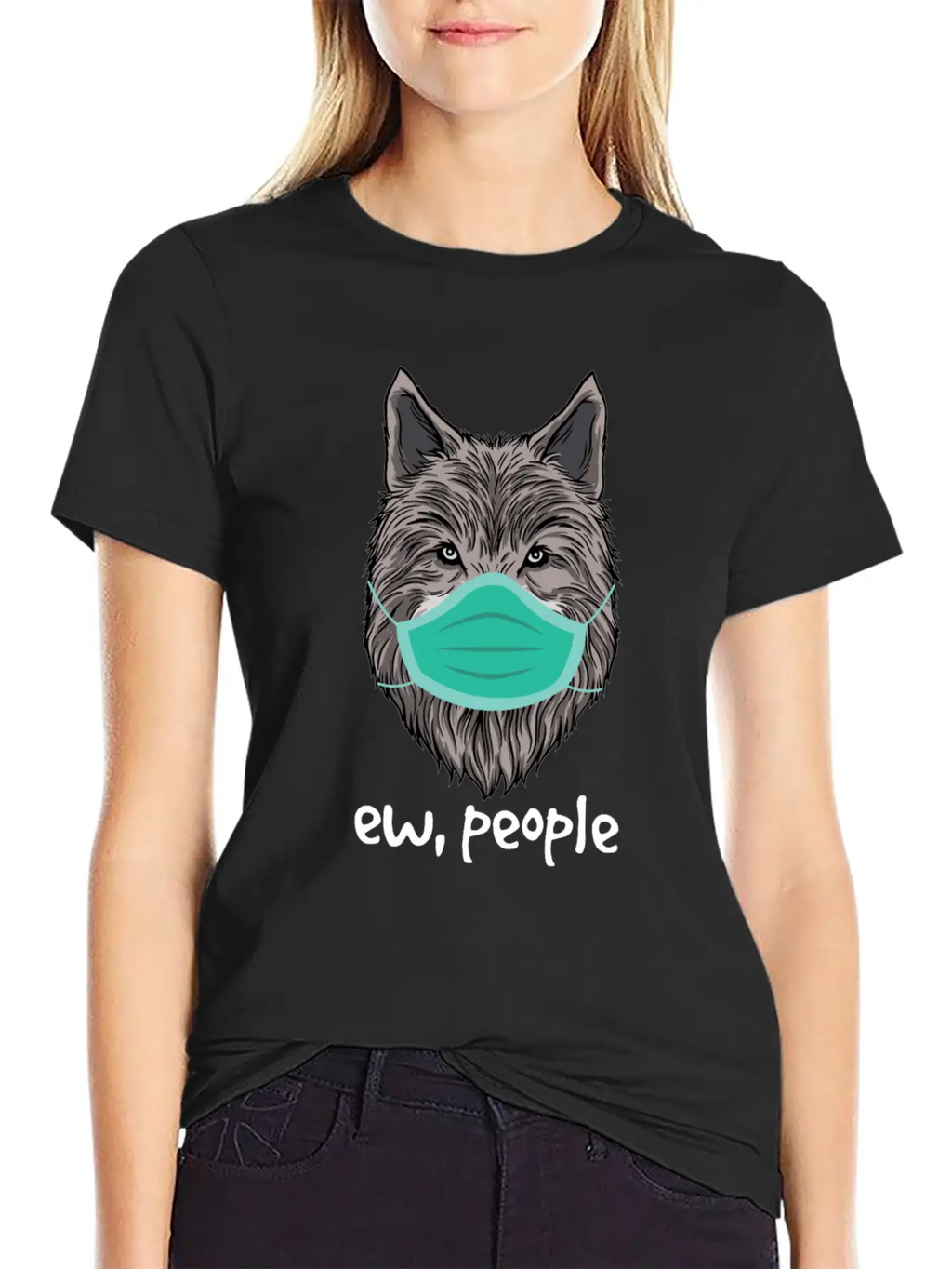 Ew People Wolf Lover Germaphobe Cute Introvert Timeless Short Sleeve Tee – Comfy And Minimalist Design