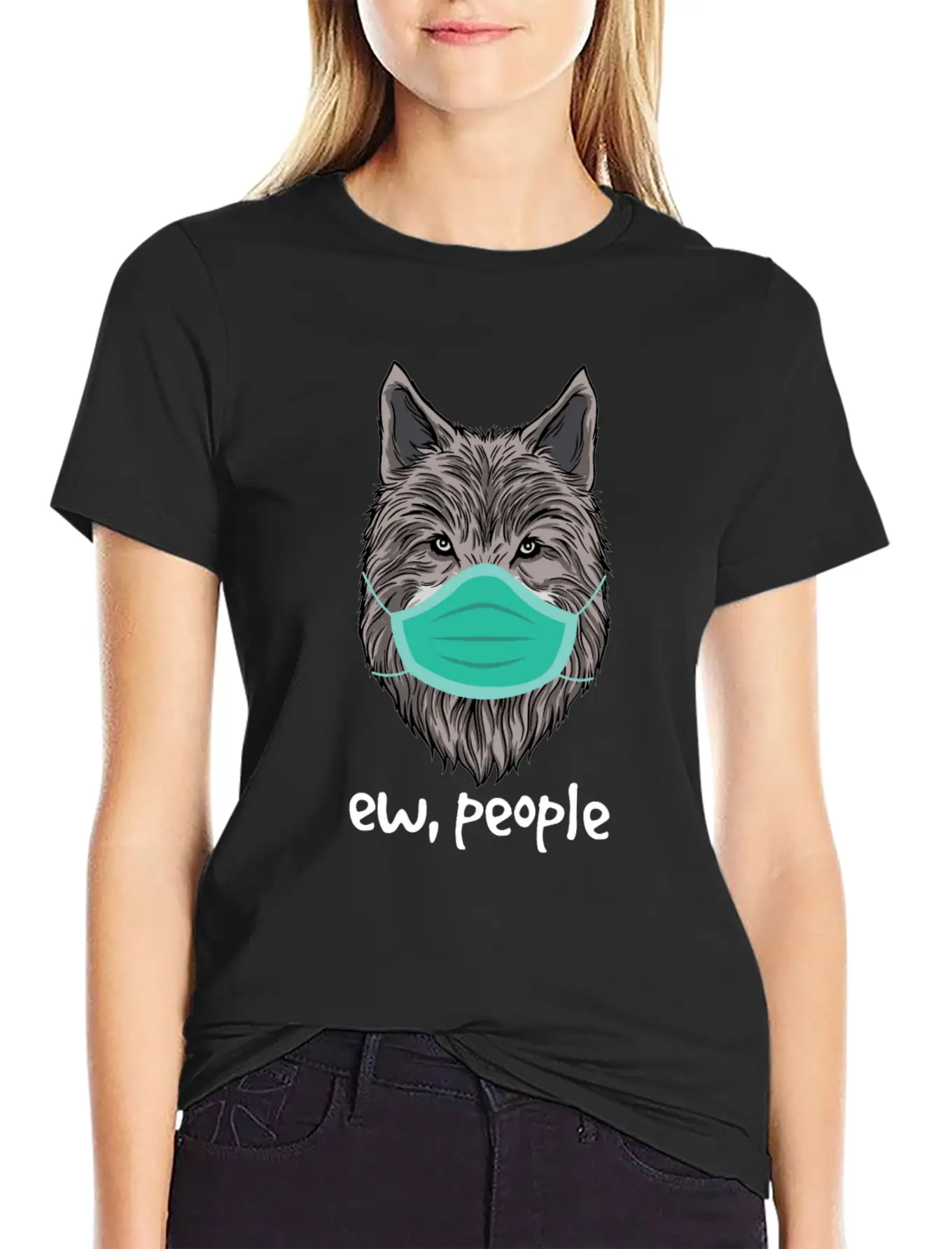 Ew People Wolf Lover Germaphobe Cute Introvert Timeless Short Sleeve Tee – Comfy And Minimalist Design