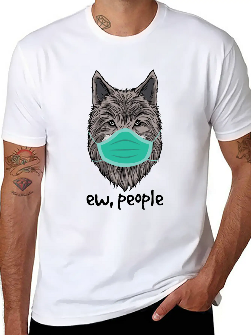 Ew People Wolf Lover Germaphobe Cute Introvert Timeless Short Sleeve Tee – Comfy And Minimalist Design