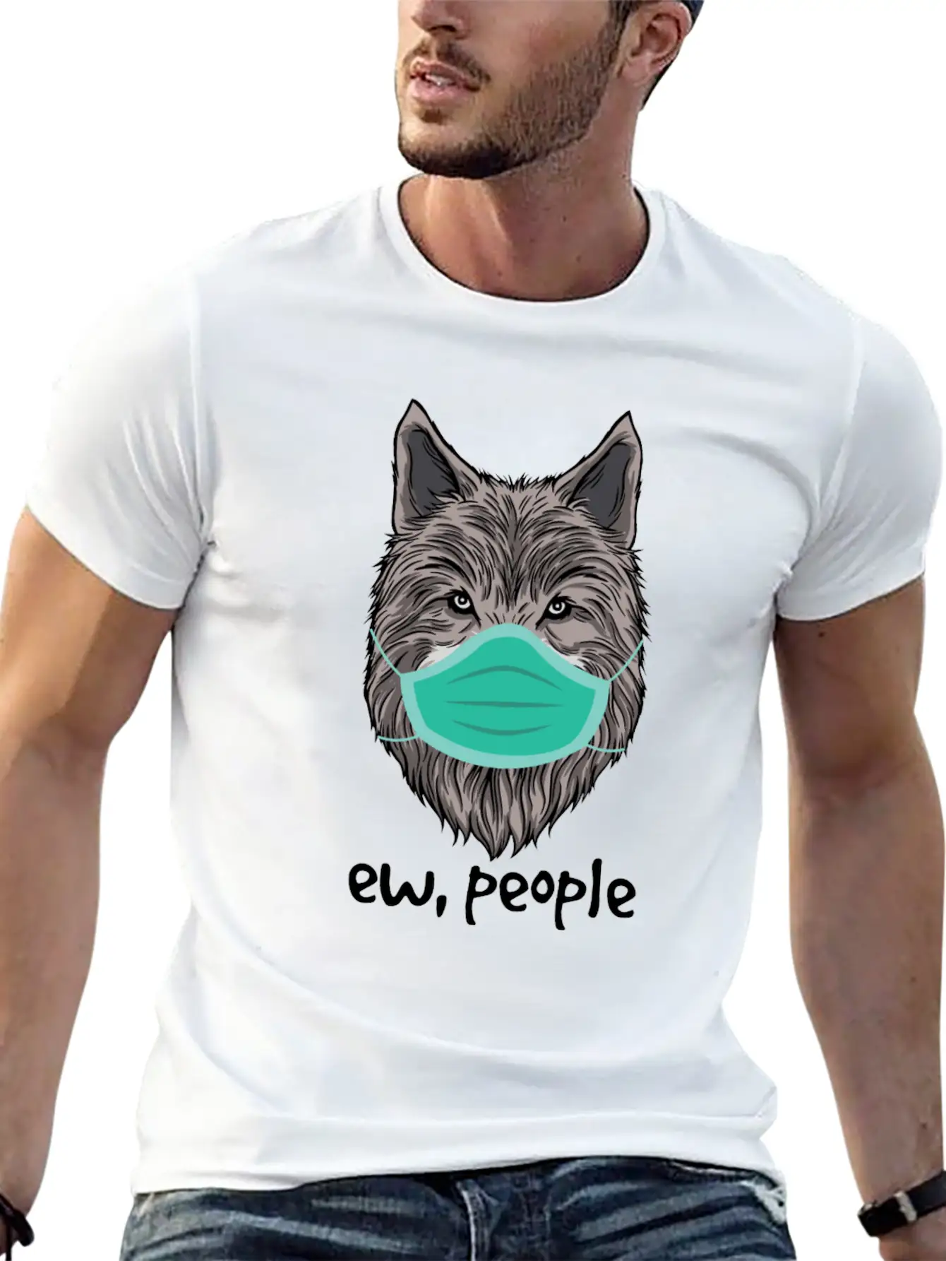 Ew People Wolf Lover Germaphobe Cute Introvert Timeless Short Sleeve Tee – Comfy And Minimalist Design