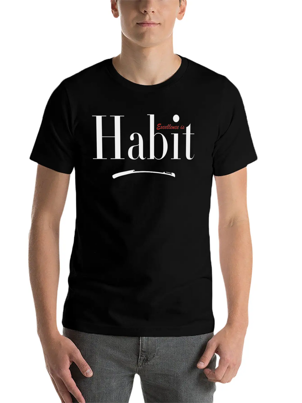 Excellence Is Habit Relaxed Everyday Tee – Lightweight And Durable Cotton