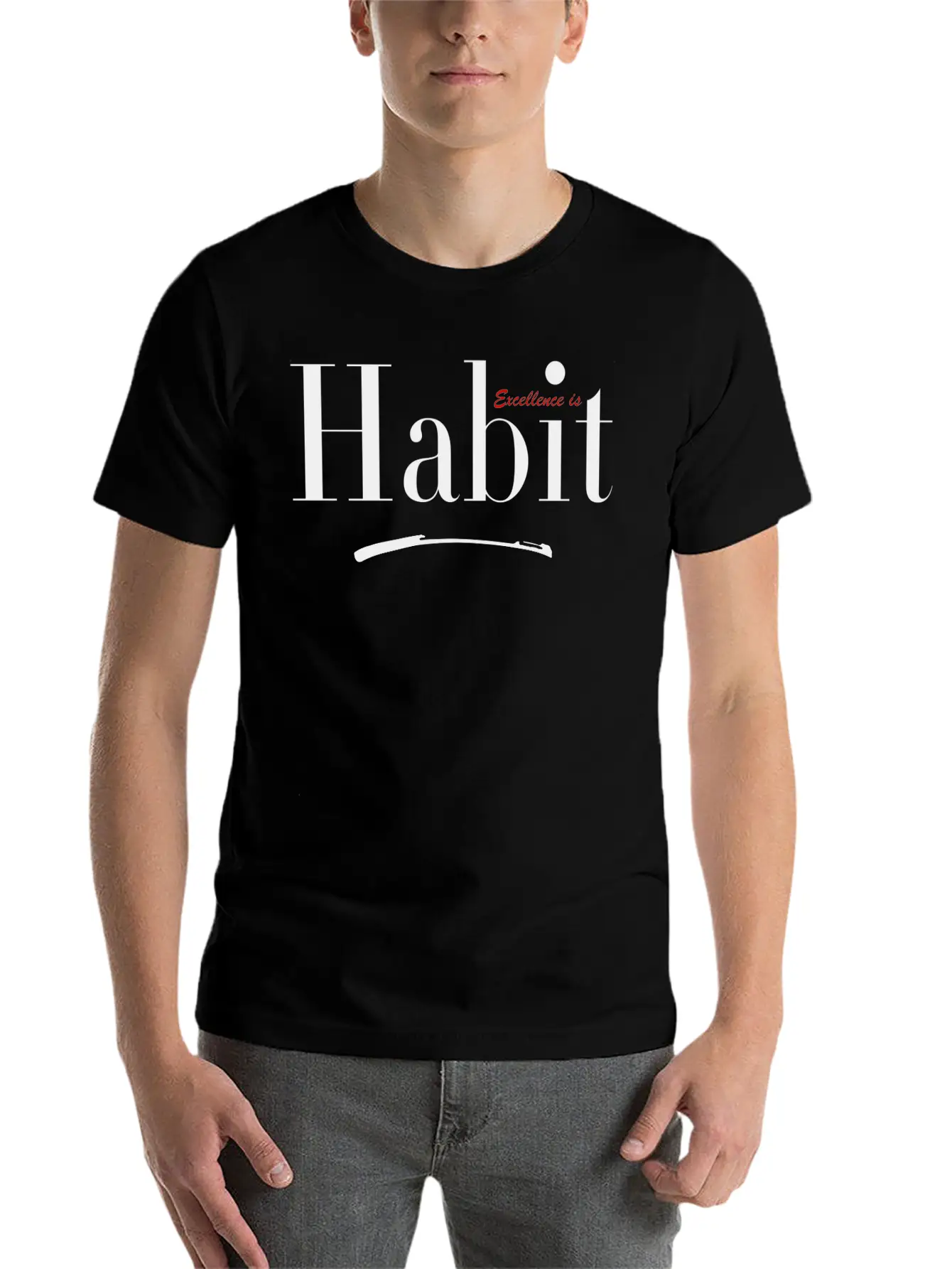 Excellence Is Habit Relaxed Everyday Tee – Lightweight And Durable Cotton